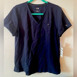 Koi Next Gen Navy Blue stretchy scrub top. BRAND NEW WITH TAGS.